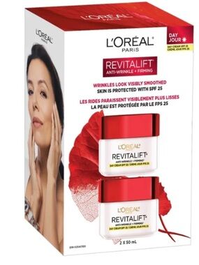 L'Oréal Paris Revitalift Anti-Wrinkle + Firming Day Cream SPF 25, 2 x 50 mL